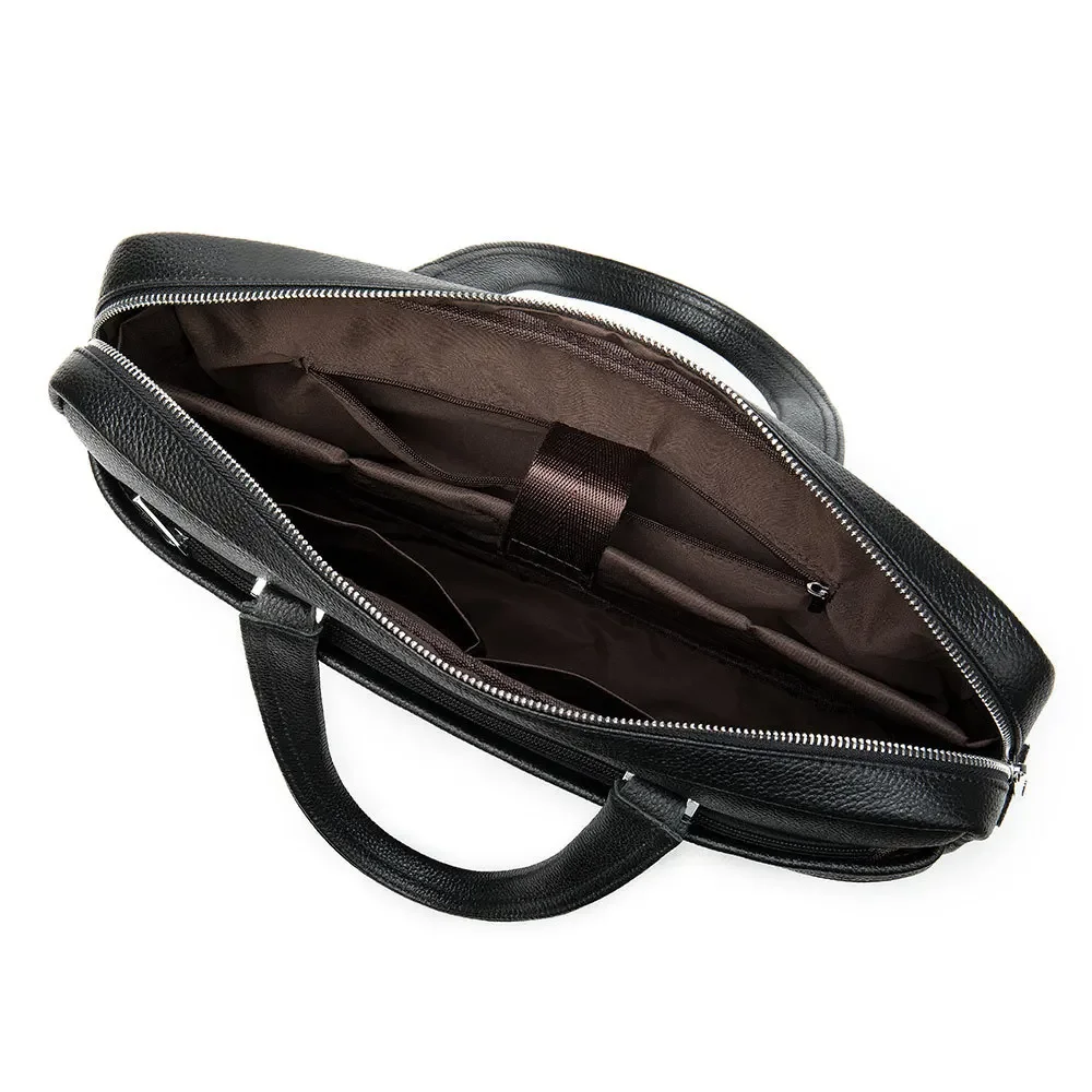 Nuevo bolso de negocios de cuero de diseñador para hombre, bolso de negocios para ordenador portátil de piel de vaca auténtica, maletín para hombre, bolso de negocios de lujo