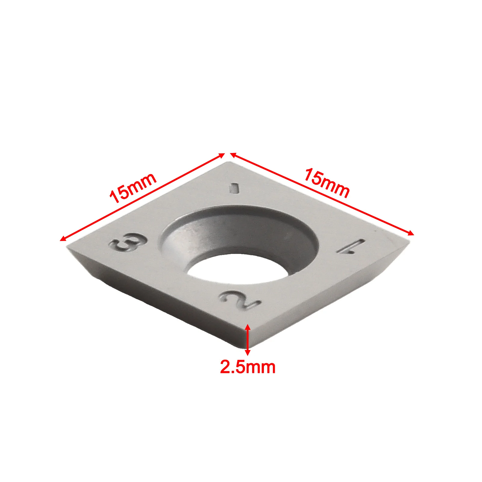 For Woodworking Cutter Accessories 10Pcs Carbide Inserts for Lathe Tools Size 15x15x2 5mm Optimized for For Wood Materials