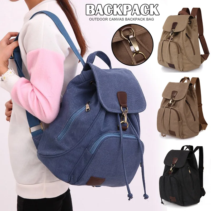 Vintage Women Backpack Anti-Stolen Bag with Side Zipper Slot for School Travel Outdoor Vintage Anti-Stolen Wth Side Zipper Slot