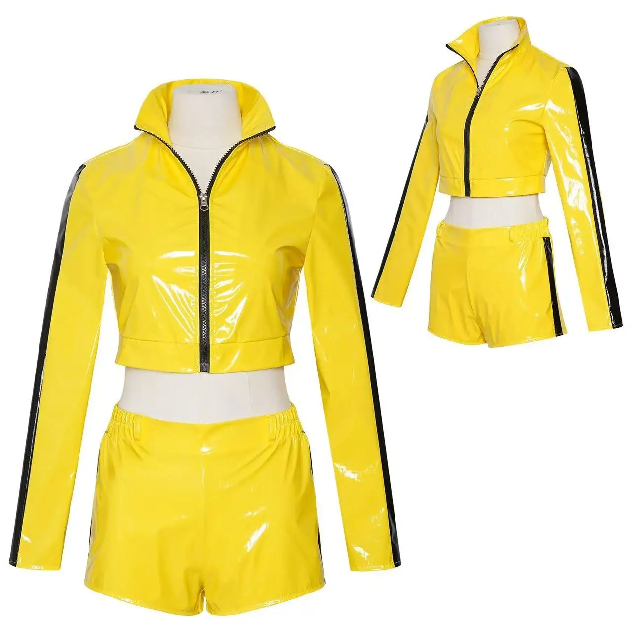 

Bride Cosplay Costume Shorts Version Kill Bill Style Stage Outfit