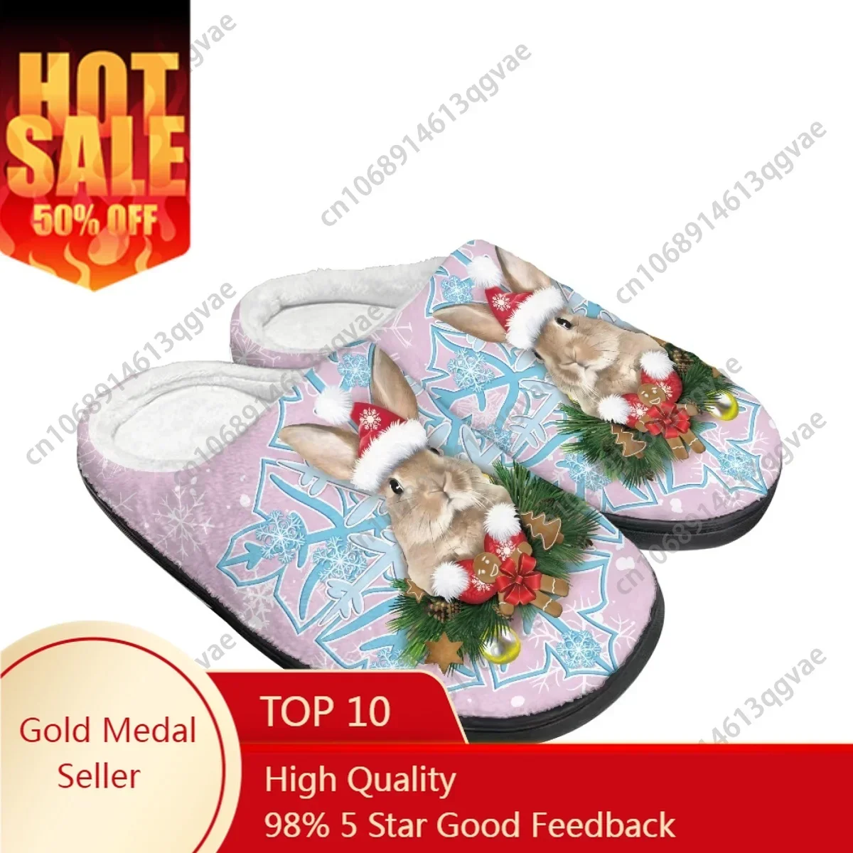 

Christmas Snowflake Rabbit Fat Penguin Cow Dog Home Cotton Slippers Mens Womens Teenager Plush Bedroom Keep Warm Custom Slipper