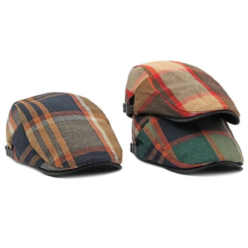 2023 Four Seasons Cotton Print Newsboy Caps Flat Peaked Cap Men and Women Painter Beret Hats 136