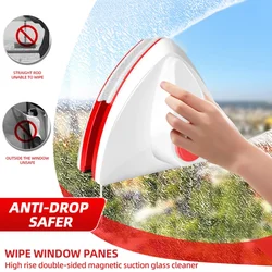 2024 Household Office Special Window Cleaner Magnetic Glass Window Cleaning Tool Automatic Water Discharge Double-layer Wiper