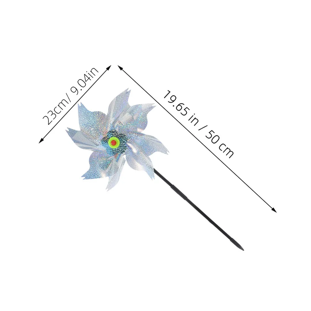 10Pcs Reflective Bird Windmill Bird Repellent Sparkly Pinwheels Outdoor Garden Yard Crop Protection Wind Spinners