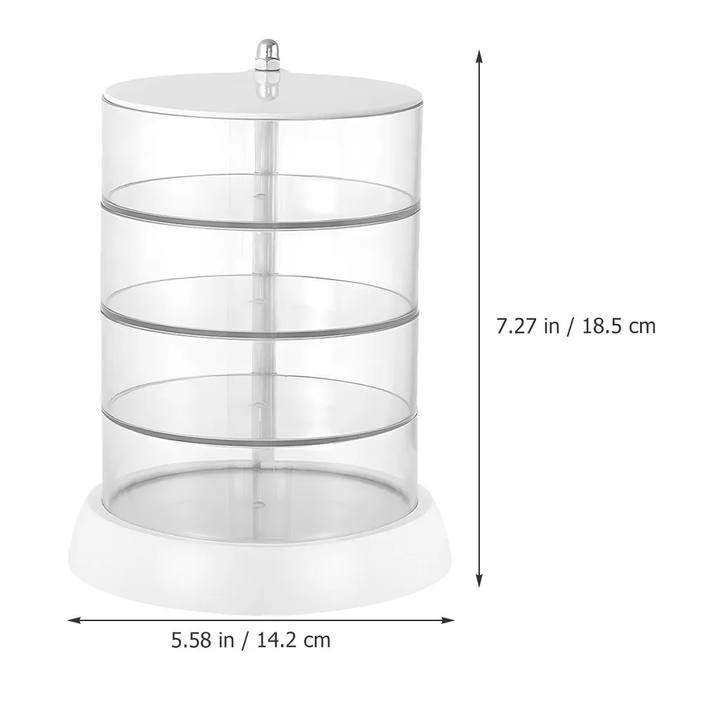 Rotatable Jewelry Storage Box Multi-Layer Organizer Large Capacity for Earrings Rings Necklaces Desktop Display Case
