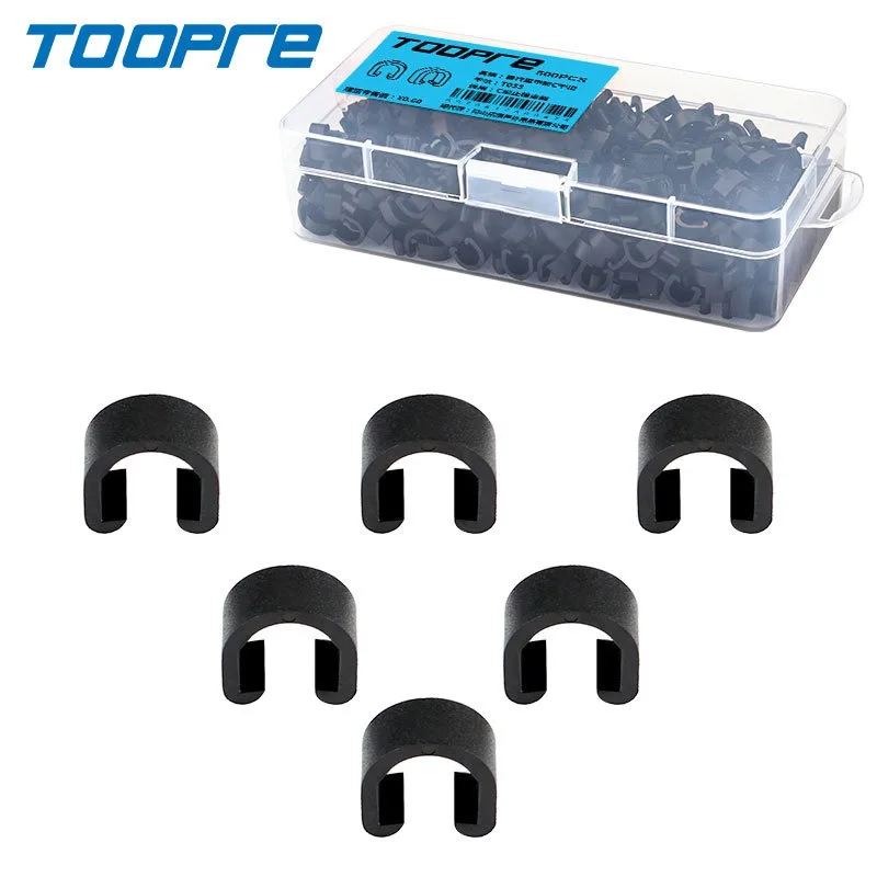 10/20pcs Plastic Bicycle C-Clips Clamps Housing Hose Guide Clamps Bike Brake Derailleur Shifter Cable Fixed Clips Frame Buckle