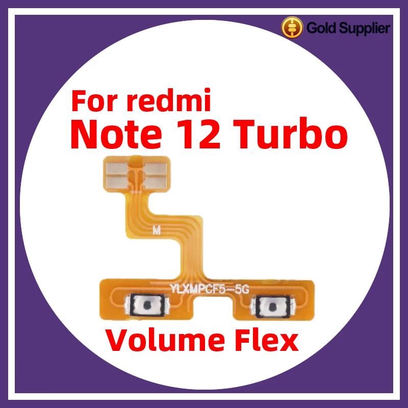 

For Xiaomi Redmi Note 12 Turbo Power ON OFF Volume Camera Key Button Switch Flex Cable Replacement