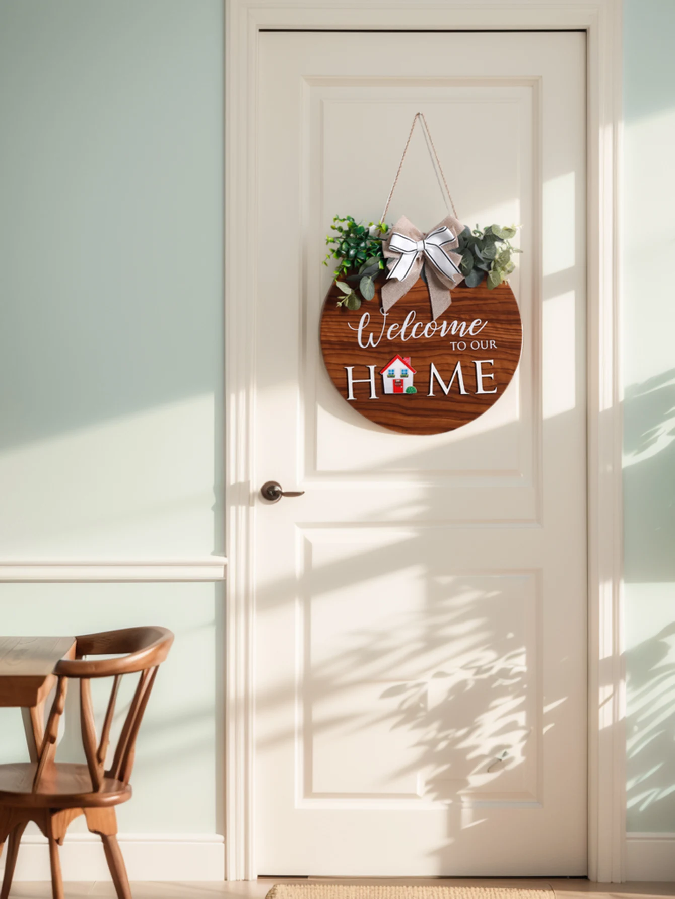 Welcome Sign For Front Door Can DIY With Seasonal Wreaths Wooden Welcome Home Sign Farmhouse Porch Decor Wall Home Decorations