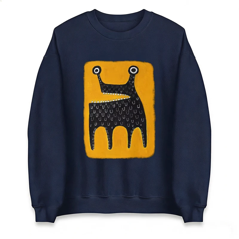 Cartoon Style Funny Monsters Graphic Sweatshirt Hoodie Gothic Clothing Gothic Sweatshirt Funny Hoodie Funny Pattern Sweater