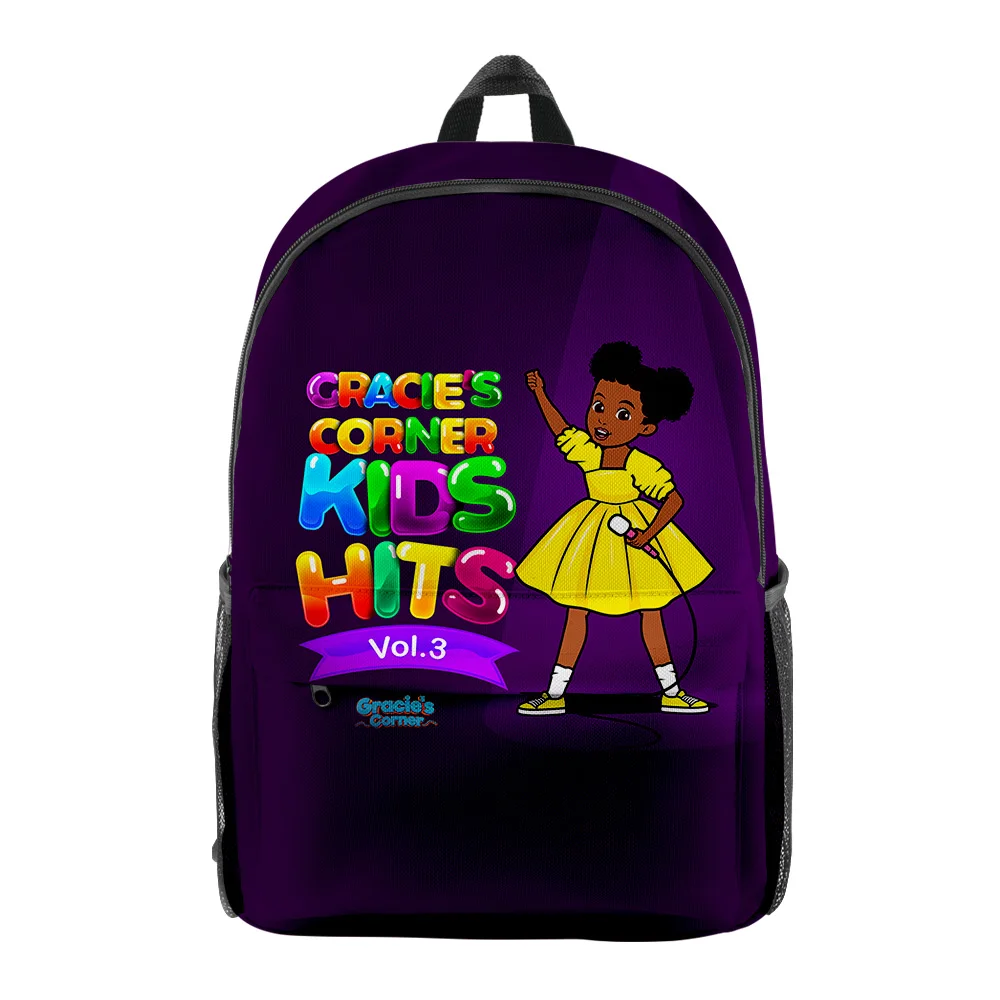Cartoon Popular Funny Gracies Corner pupil Bookbag Notebook Backpacks 3D Print Oxford Waterproof Boys/Girls Travel Backpacks