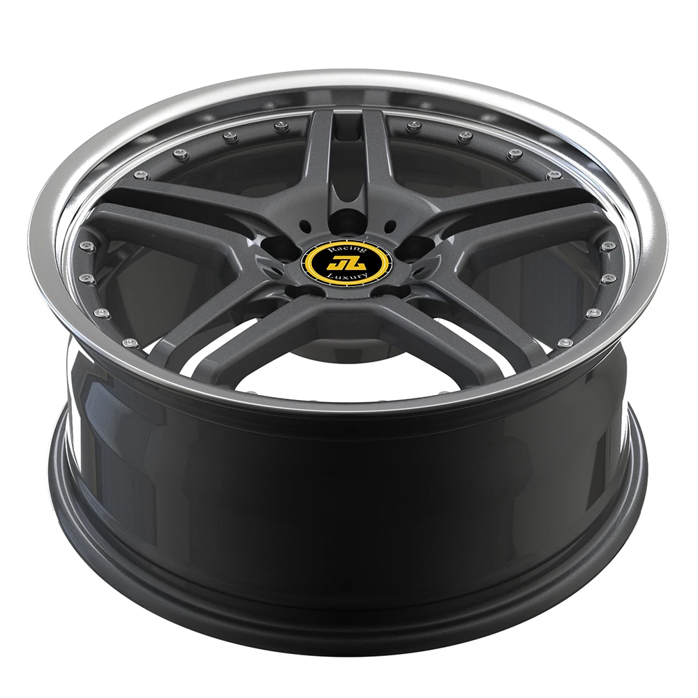 JZ Custom 2-Piece 5x112 Forged Wheels 17-26Inch Passenger Car Wheels Rims For W126 W221 W220 W140 W211 W124 W210 W2126061‑T6 Al