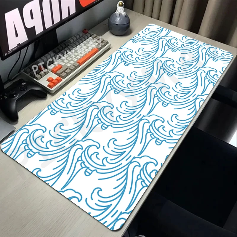 

Line And Wave Design Mouse Pads Gaming Mousepad Gamer Mouse Mat Keyboard Mats Desk Pad Mousepads XXL 90x40cm For Computer