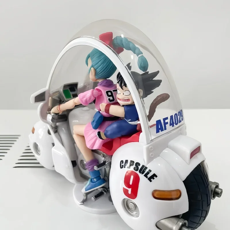 Shf Dragon Ball Motorcycle Girl Bulma Goku Action Figure No.9 Capsule Motorcycle Pvc Doll Anime Movable Figurine Model Toy Gifts