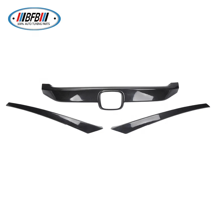 For Honda Civic body Civic Front Grille stick on style 3 pieces 2016-2019