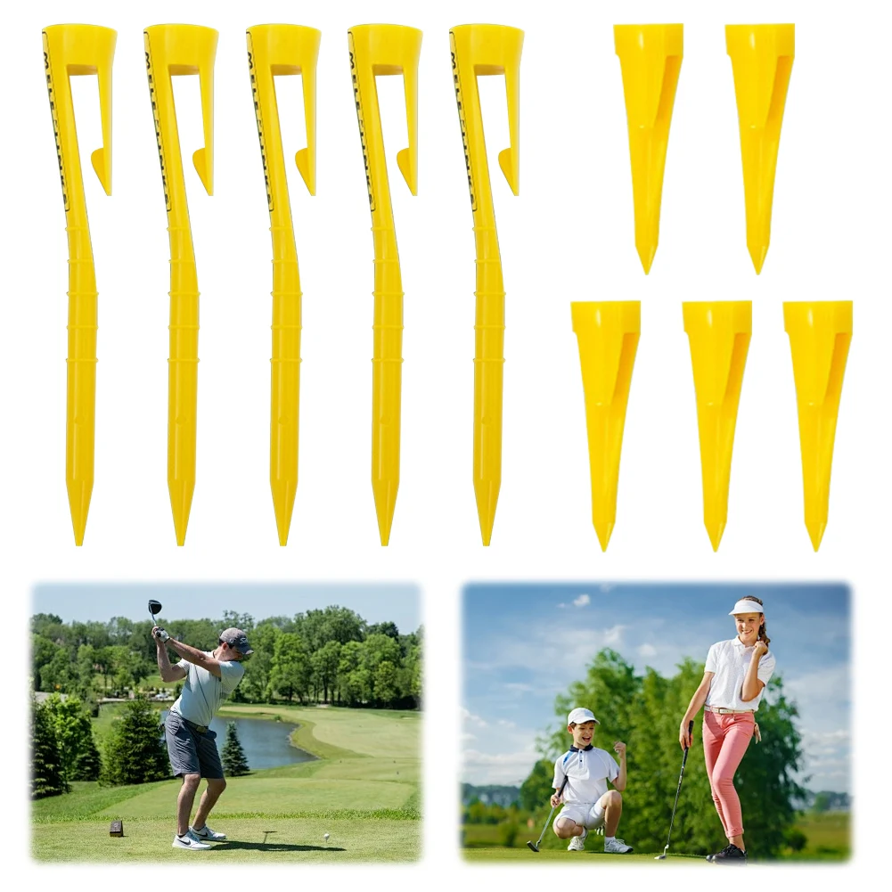 Soporte para pelotas de Golf, camisetas de plástico portátiles, camisetas de bolsillo de altura ajustable, accesorios de práctica de Golf, regalos para golfistas, 10 Uds.