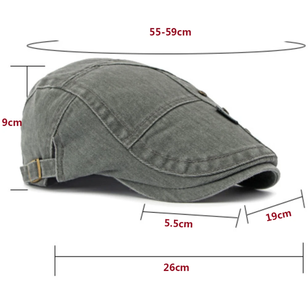 HT5117 Mens Beret Women Vintage Artist Painter Beret Hat Male Female 100% Cotton Ivy Flat Cap Unisex Spring Adjustable Beret Cap