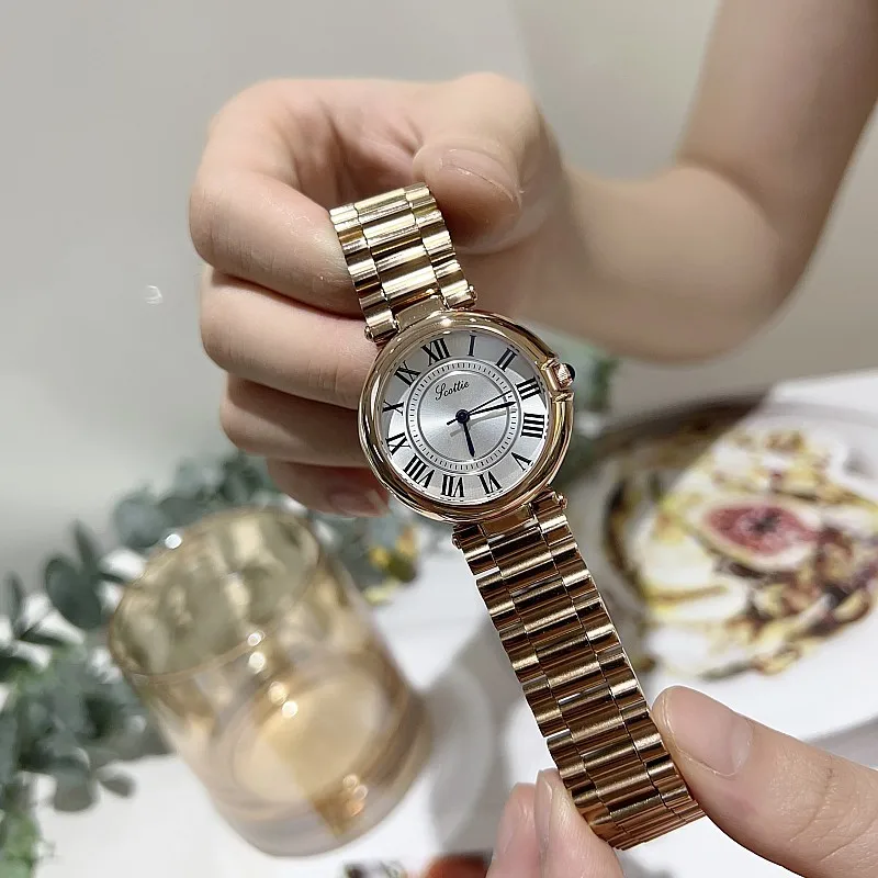 

2024 New Fashion Rome Scale Ladies Watch Quartz Stainless Steel Simple Women Watches Silver Gold Casual Watch Women