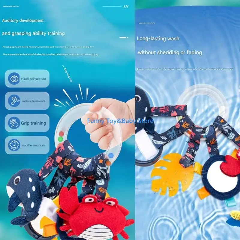 Łóżeczko dla dziecka wisząca zabawka wózek akcesoria do zawieszenia pokój dziecięcy niebieska dekoracja wypchana zabawka wisząca