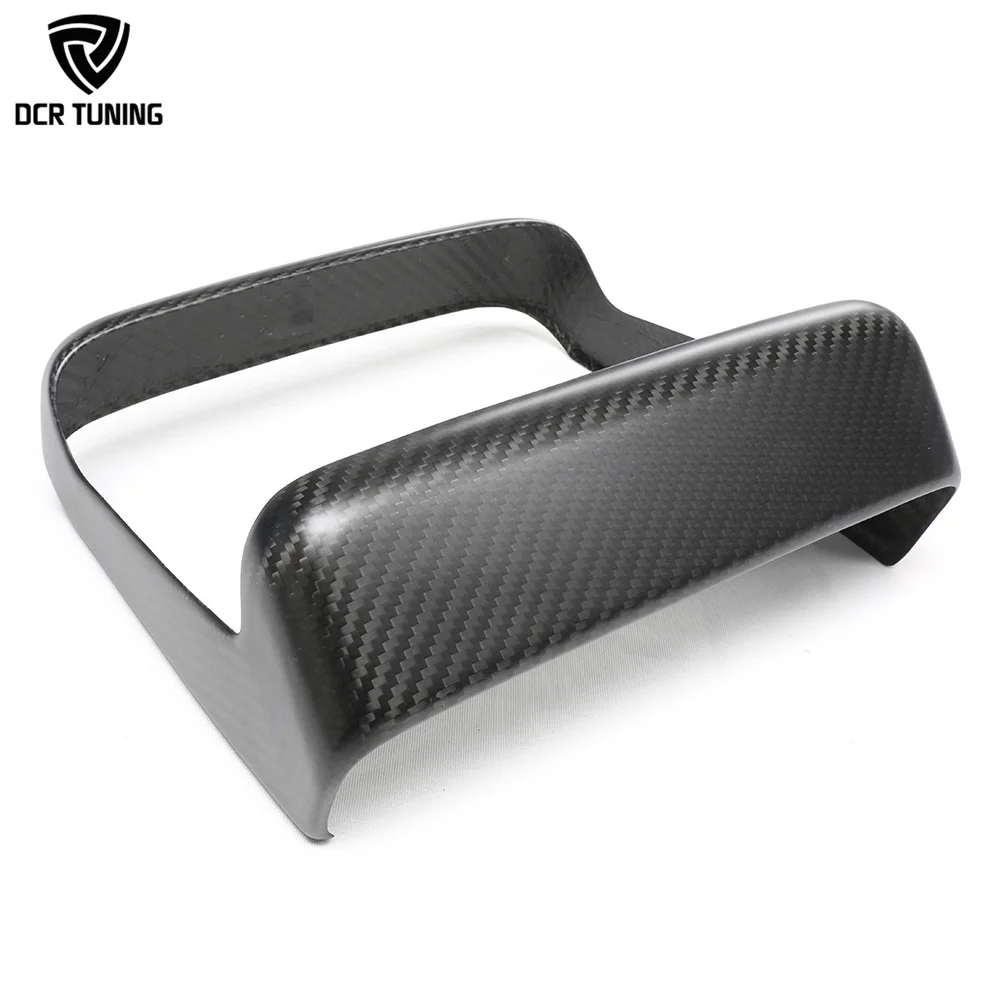 For Tesla 2023+ Model X Interior Dry Carbon Rear Seat Screen Frame Cover MODEL S Real Carbon Fiber Display Screen Bezel Overlay