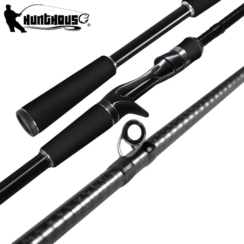 Hunthouse Wholesale  1.96m/ 2.01m/2.13m  Top FUJI Guides  High Carbon Fiber Spinning Casting Fishing Rod