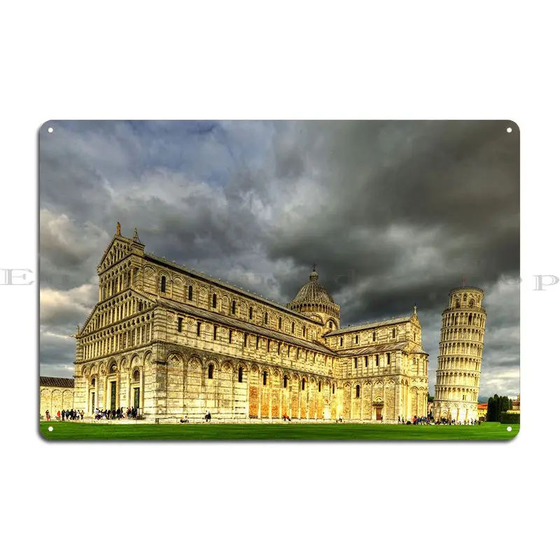 Pisa Cathedral Metal Sign Rusty Wall Wall Decor Designs Bar Tin Sign Poster