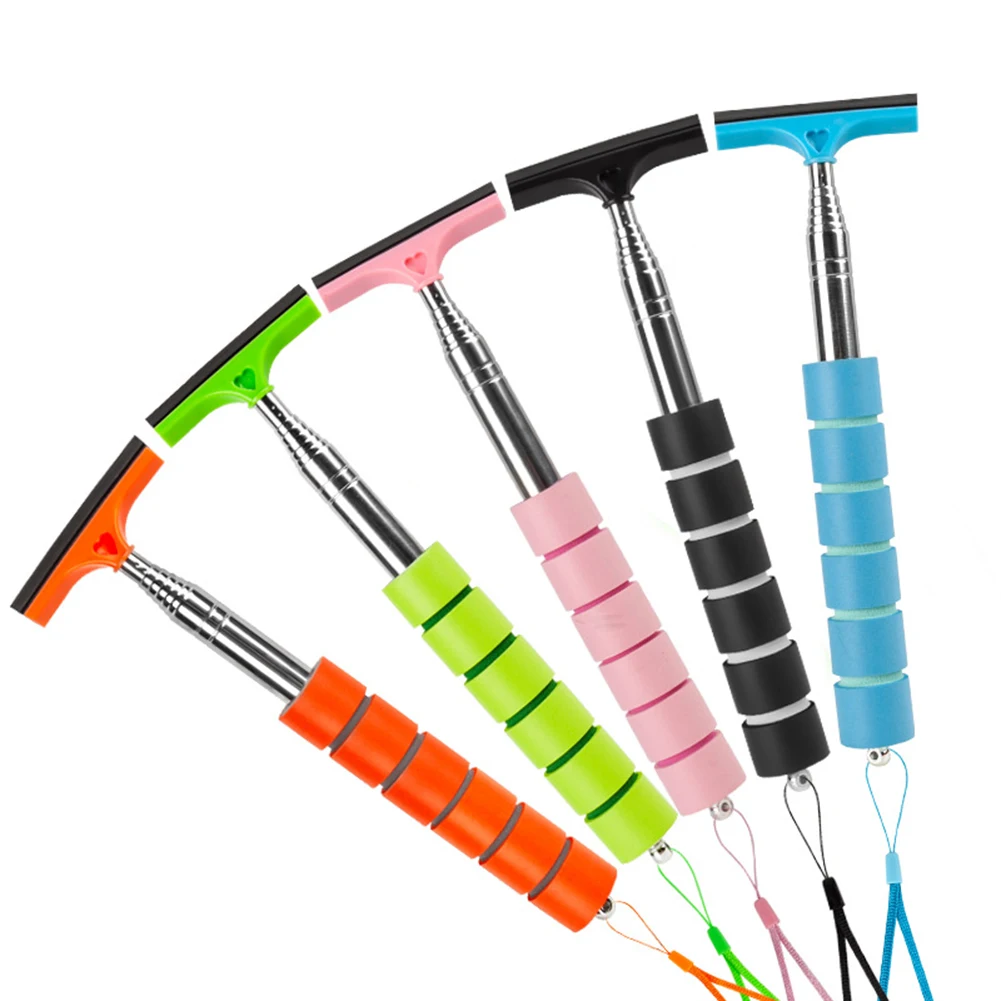 

6.5*21CM extended To 98CM Car Rearview Mirror Wiper Non-slip Foam Handle Retractable Design Fits All Glass Surfaces