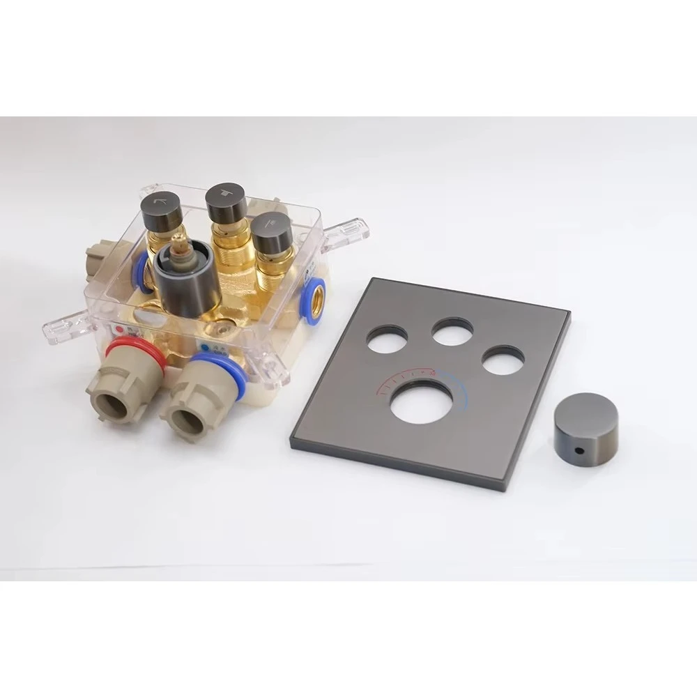 Bathroom accessories with high-quality brass ceramic wire spools, thermostatic shower switch with three functions