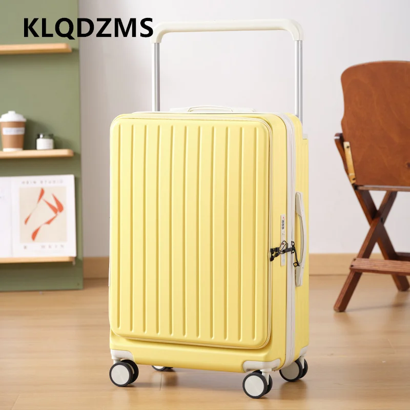 KLQDZMS Handheld Travel Suitcase Side Opening Boarding Box USB Charging Trolley Case 20