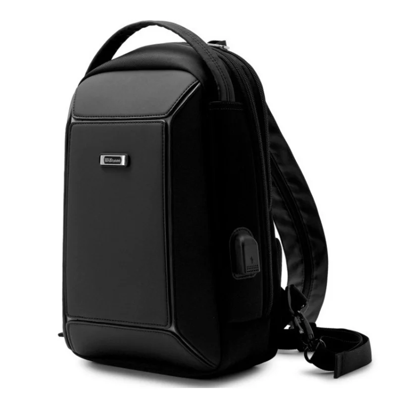 New Hard Shell Men's Chest Bag Fashion Single Shoulder Crossbody Travel Leisure Trend Niche Backpack