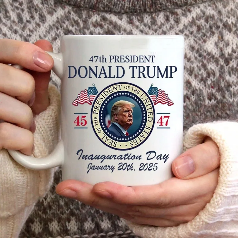 

Кофейная кружка Donald Trump 45 и 47-й Presidential Inauguration — изолированная керамическая чашка, идеально подходит для Пасхи, Дня Благодарения, Рождества