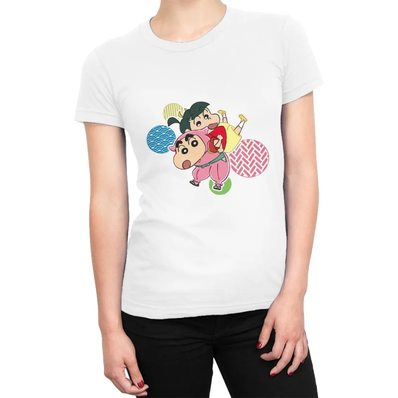 

Crayon Shin Chan Women's T-shirt Harajuku Play Cotton T-shirt Short Sleeve Summer T-shirt Retro Pattern Casual Loose Women's Top