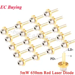 100Pcs/1pc 5mW 650nm Red Color Laser Diode Sensor Laser Module 650NM Diodes TO-18 DIY 5MW 2.2-2.4V LED Electronics Design