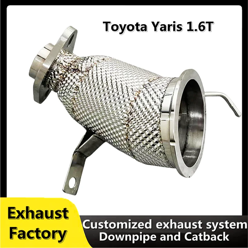 Head Section For Toyota Yaris 1.6T 2020-2023 Car Accessories stainless steel sports downpipe exhaust pipe