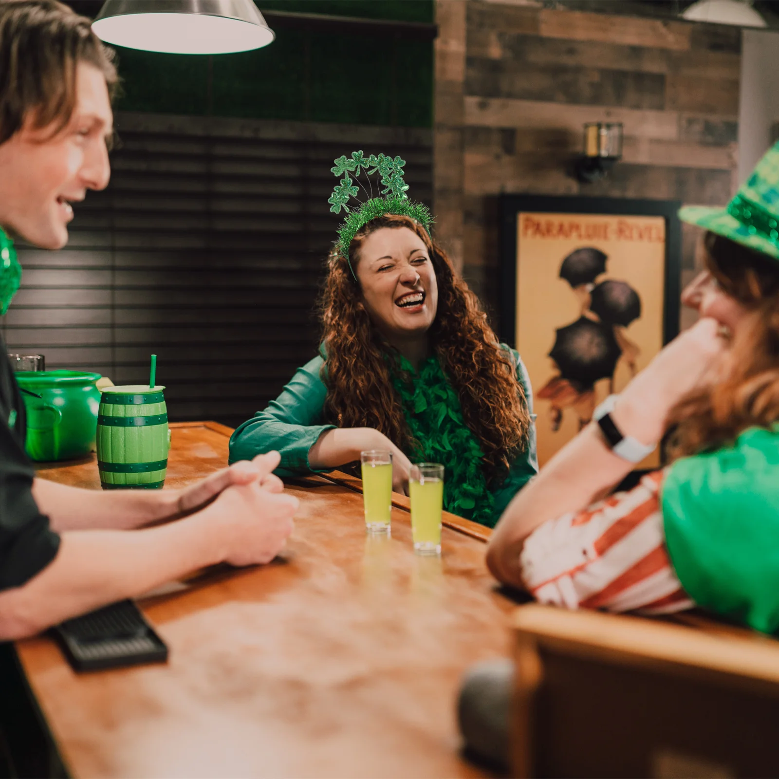 عيد القديس باتريك شامروك هيرباند بهرج خوذة مهرجان صور الدعامة عقال للحفلات النساء الملحقات سانت باتريك يوم ديكور #5