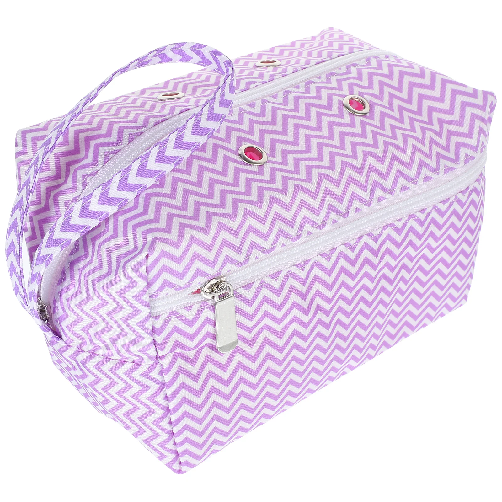 

Purple Striped Small Yarn Storage Bag Knitting Tools Organizer Cross Stitch Sewing Case Crochet Travel Bag Yarn Tote