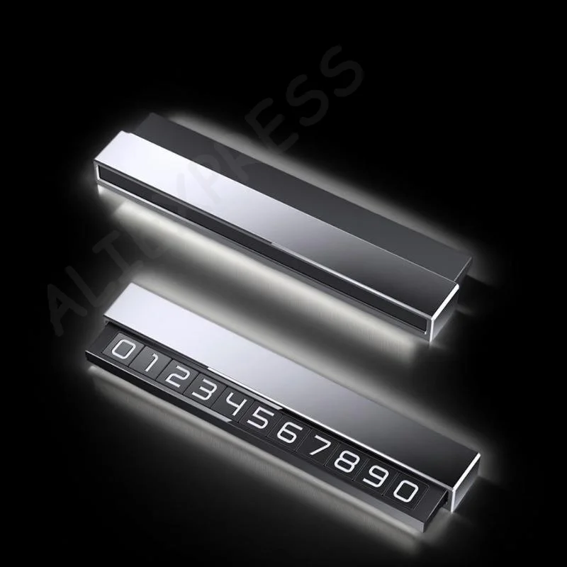 Vehicle Number Plate Holder with Luminous Phone Option; Essential Temporary Parking Card Accessory