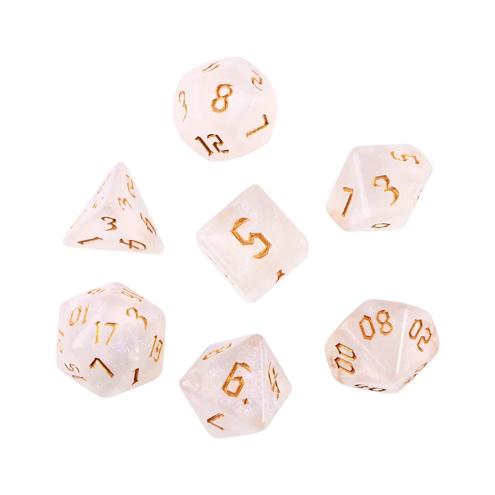 

7 Pcs/set KTV Playing Games Desktop Game Board Games Resin Number Dice Polyhedral Dices Game Game Dice