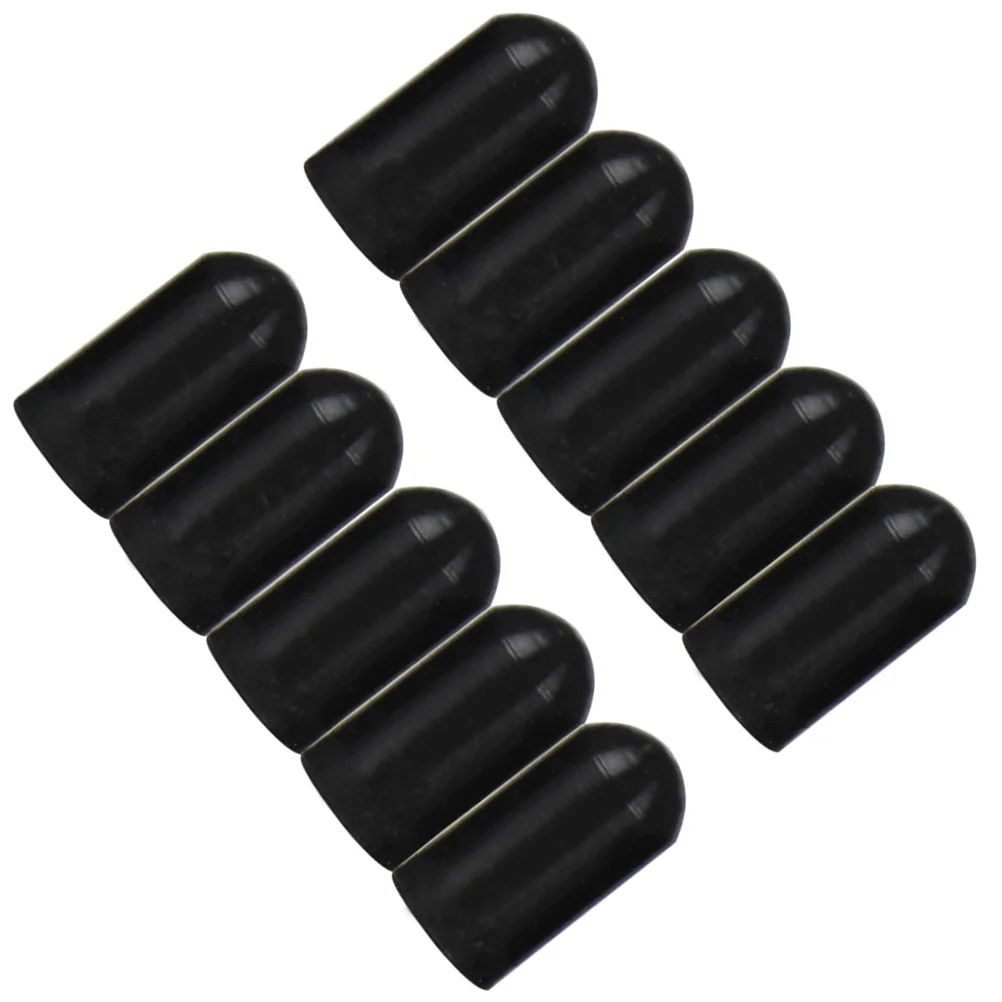 

10Pcs Drumstick Silent Tips Silicone Protectors Covers Practice Mute Drum Stick Tips Black Drumstick Silent Tip