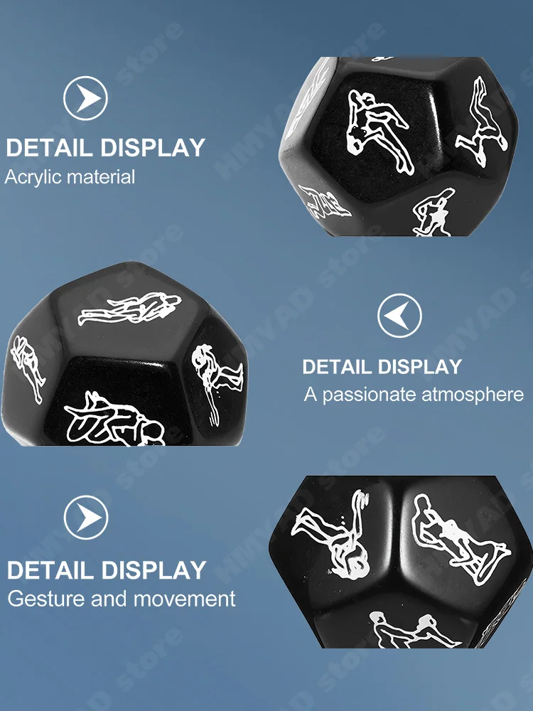 نرد جنسي 12 وجهًا للأزواج – 12 وضعًا حميميًا، توصيل سري وتغليف سري هدايا عيد زواج