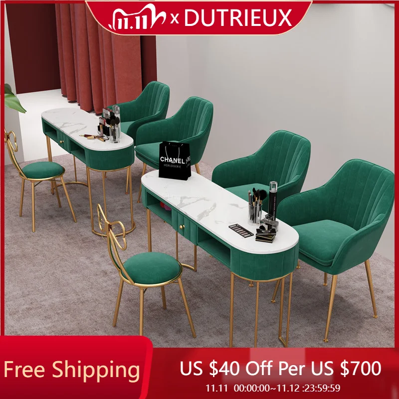 

Cleaning High Quality Nail Desk Makeup Minimalist Nordic Modern Manicure Table Organizer Reception Nageltisch Salon Furniture