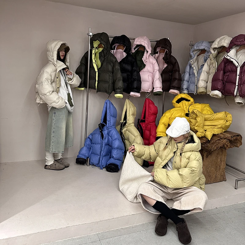 Weiße Ente Unten Frauen Unten Jacke Mantel Neue Winter Mode Hohe Qualität Warme Mit Kapuze Verdickung Koreanische Frauen Unten Jacke H238