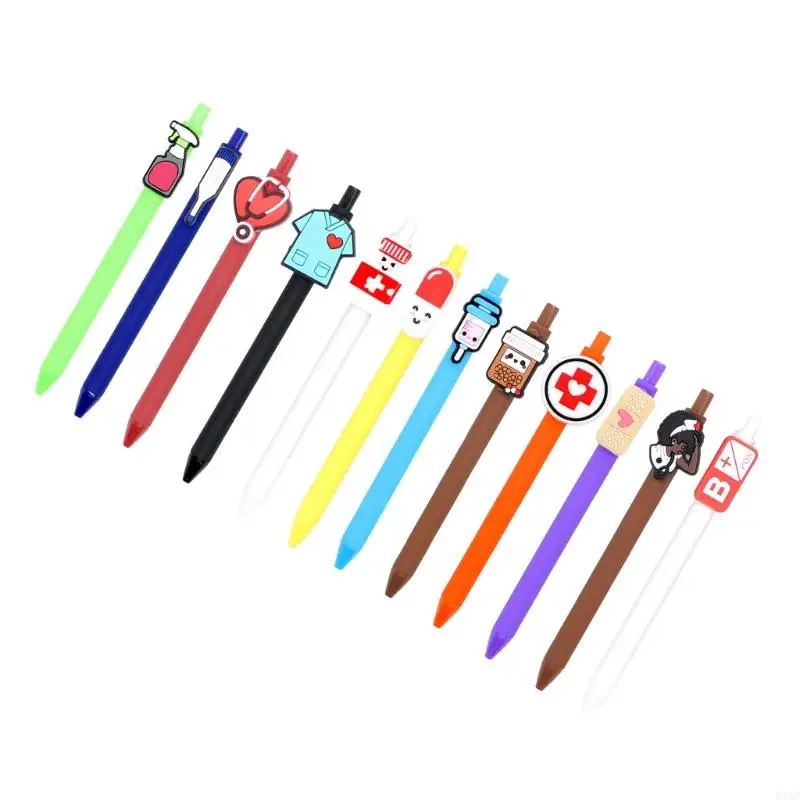 918C 6/10/12x/Set 1,0 mm einziehbarer Kugelschreiber Ölstift Schreibstift Niedlicher Krankenschwesterstift