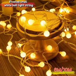 3m/6m/10m led bola guirlanda luzes da corda ao ar livre lâmpada bateria energia usb romântico bolha bola luz corda decoração à prova dwaterproof água