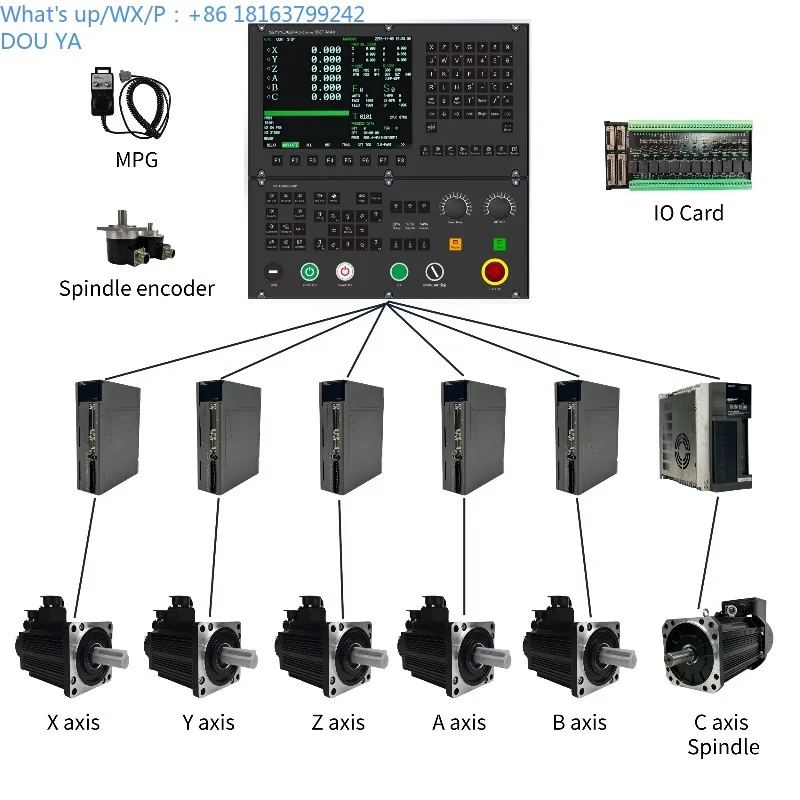 

Siyuer 998T-MAX 6 Axis Controller with IO Card with Servo Motor and Driver Complete Cnc Turning Lathe Retrofit Kit System