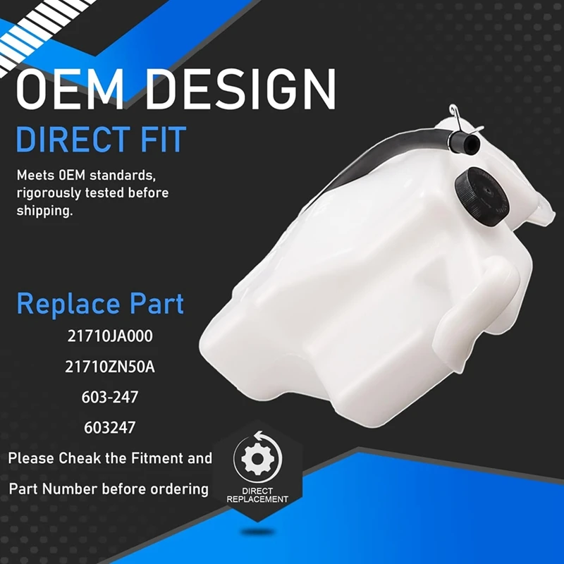 Super Sale Engine Coolant Recovery Tank with Cap& Hose for 2007-2013 Nissan Altima 2013 Altima Coupe 2009-2014 21710ZN50A