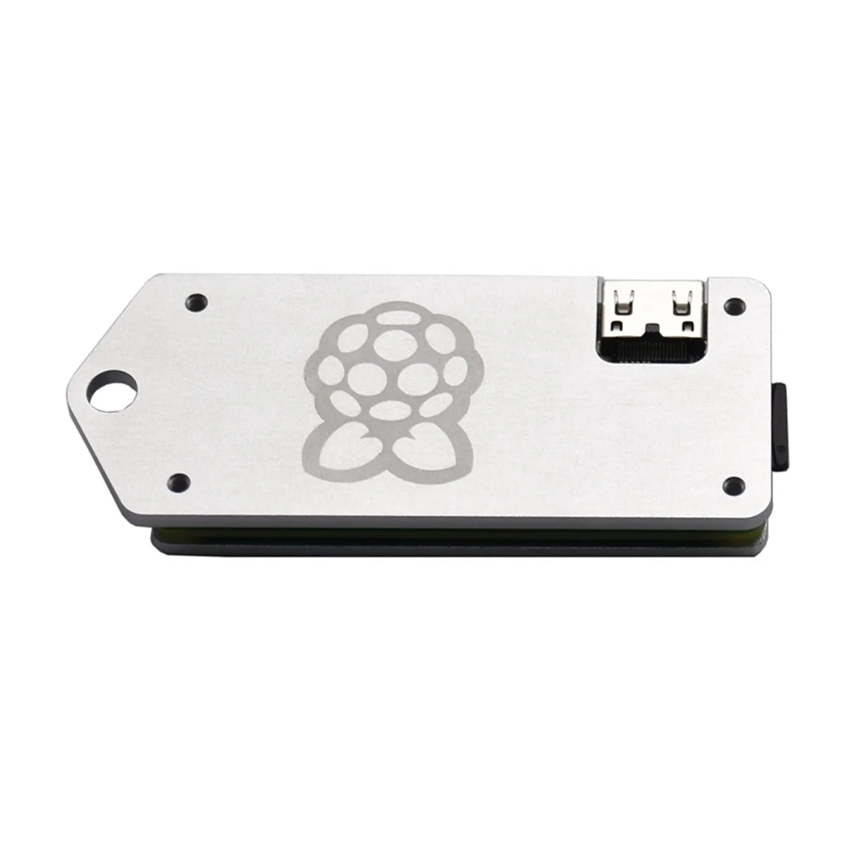 Para Raspberry Pi Zero 2 W Pi 0 2W Caja de placa Mini USB Cable Heak Disks Funda protectora ZV2 CNC Shell (Plata)