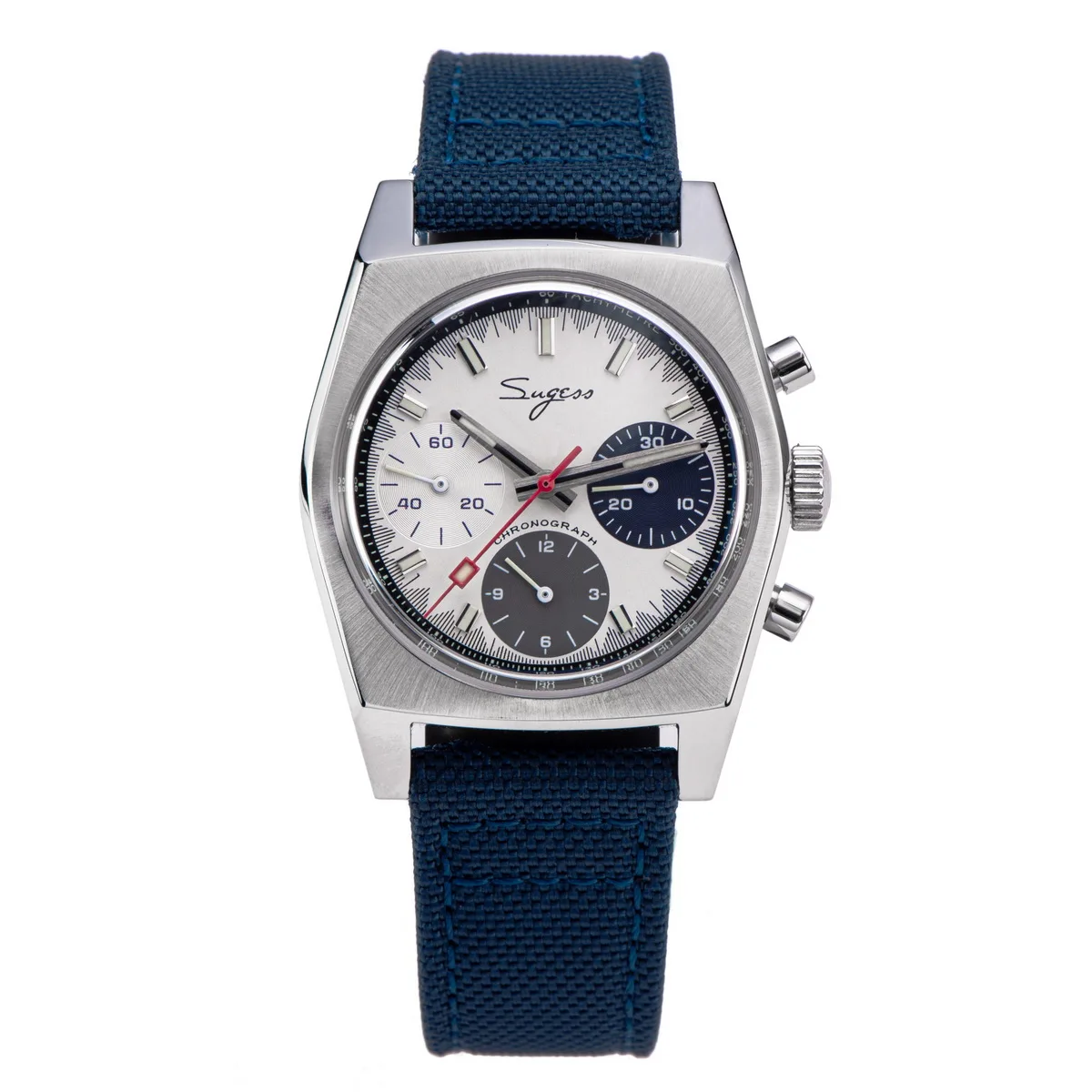 Sugess 37Mm Mannen Piloot Horloges Originele St19 Chronograaf Swanneck Mechanische Polshorloges Dome Saffier Crystal Force Leger 2024