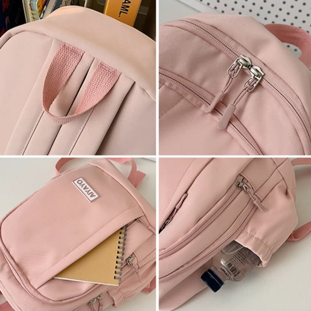 Simple กระเป๋านักเรียนขนาดเล็กความจุขนาดใหญ่กระเป๋าเป้สะพายหลังนักเรียนกันน้ําหลายช่องกระเป๋าเดินทางนักเรียน