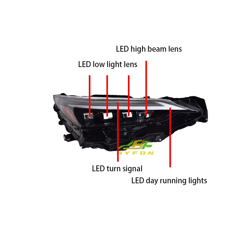 For Lexus NX200 2022-2024 Upgrade High Quality Four-eye NX350H High Fit matrix Full LED Headlight Plug and Play