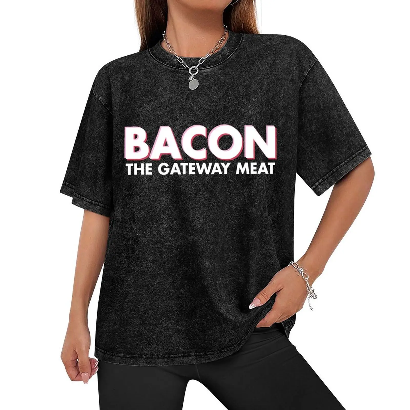 Bacon Is The Gateway Meat T-Shirt T-shirts oversize vintage anime shirt tops t shirt men